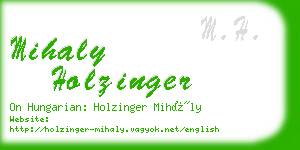 mihaly holzinger business card
